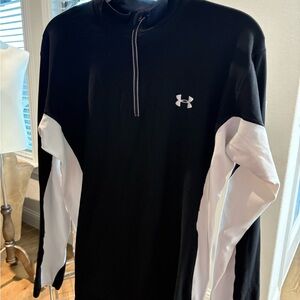 Under Armour Black and White Quarter-Zip Tee